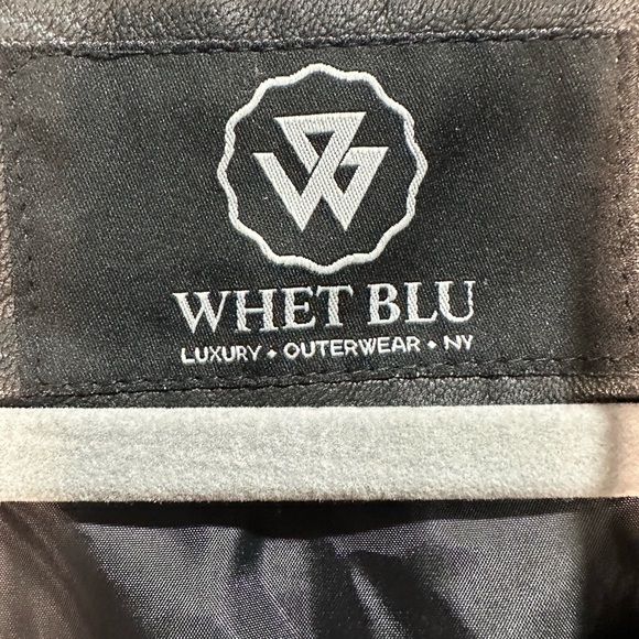 NWOT Whet Blu Patricia Slim Fit Leather Jacket Size Medium - Picture 6 of 7